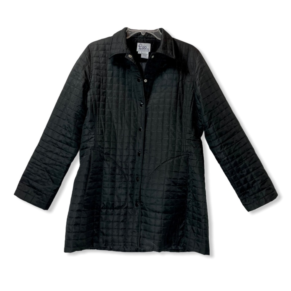 Lilly Pulitzer Vintage Black Quilted Jacket Coat